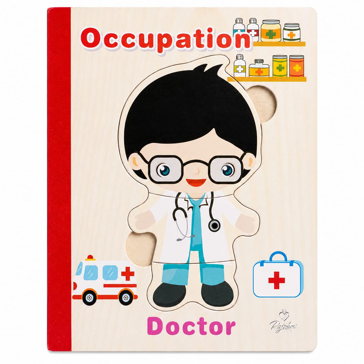 Wooden book puzzle toy