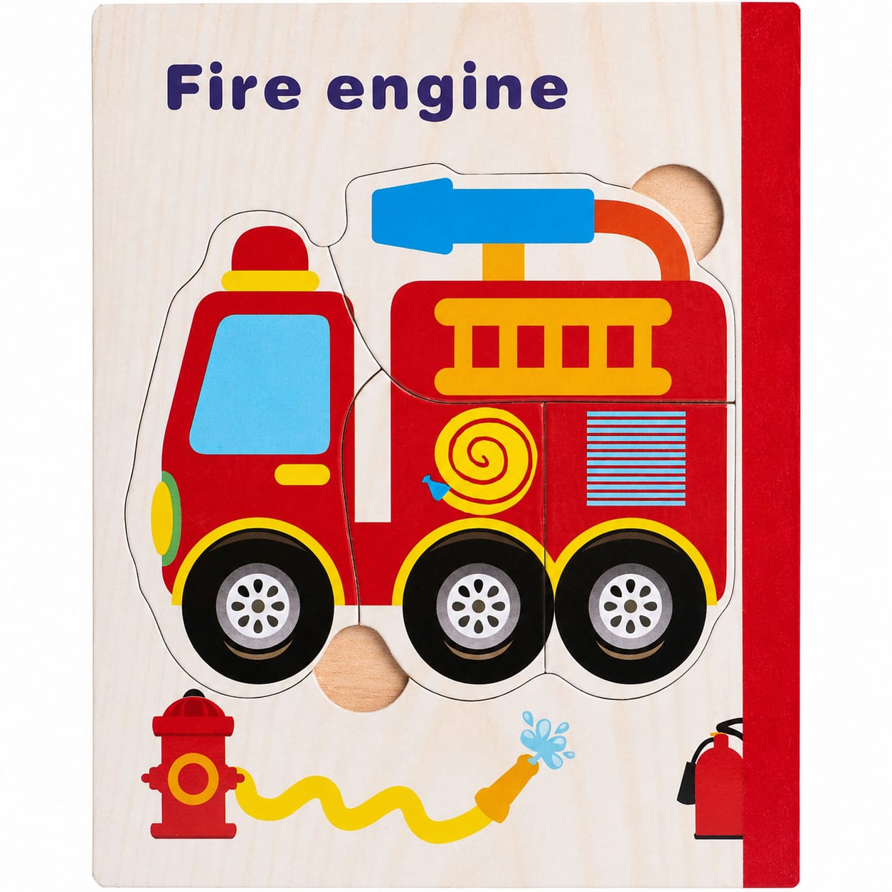 Wooden book puzzle toy