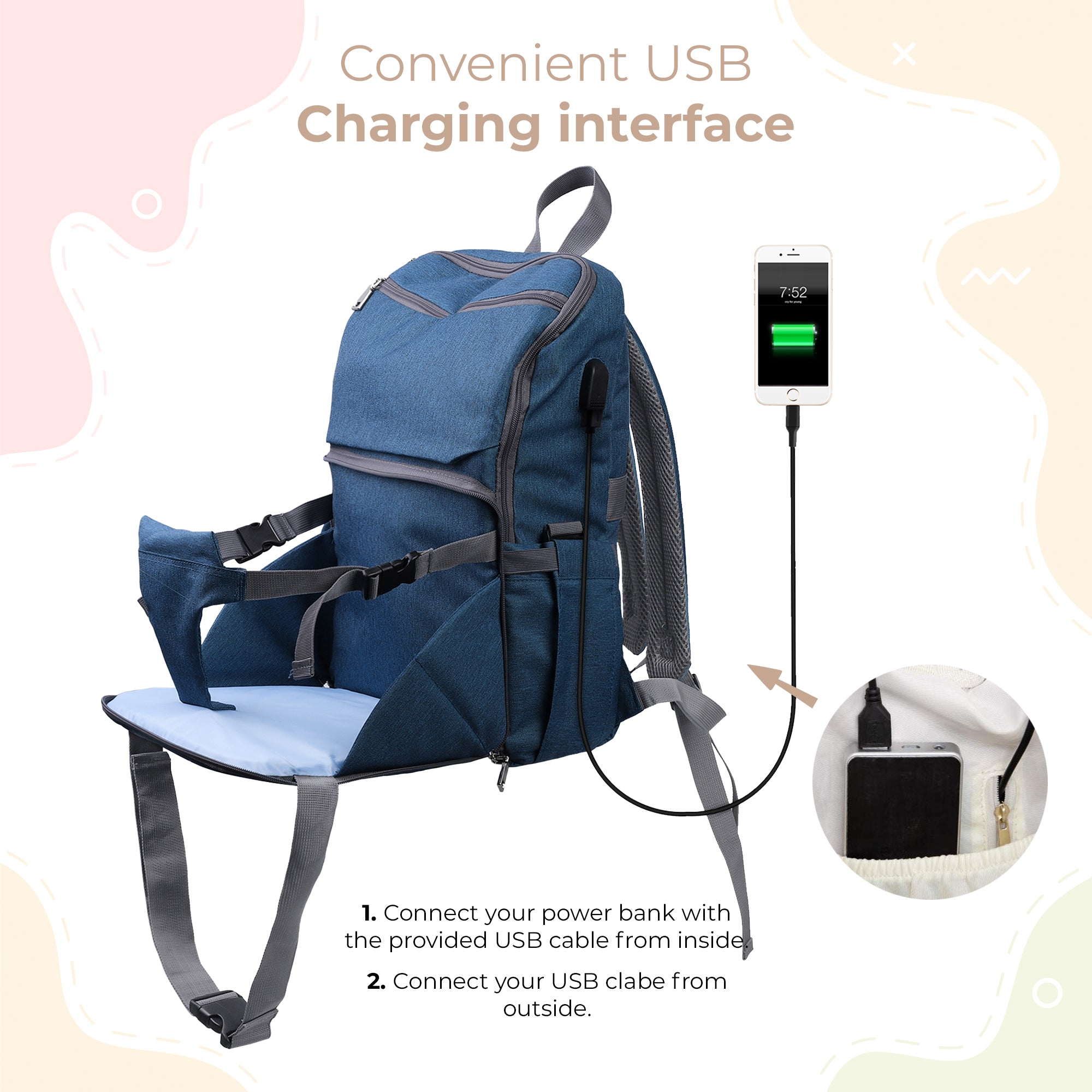 Sailor Blue Baby Diaper Backpack - Mom Essentials 2025 Online