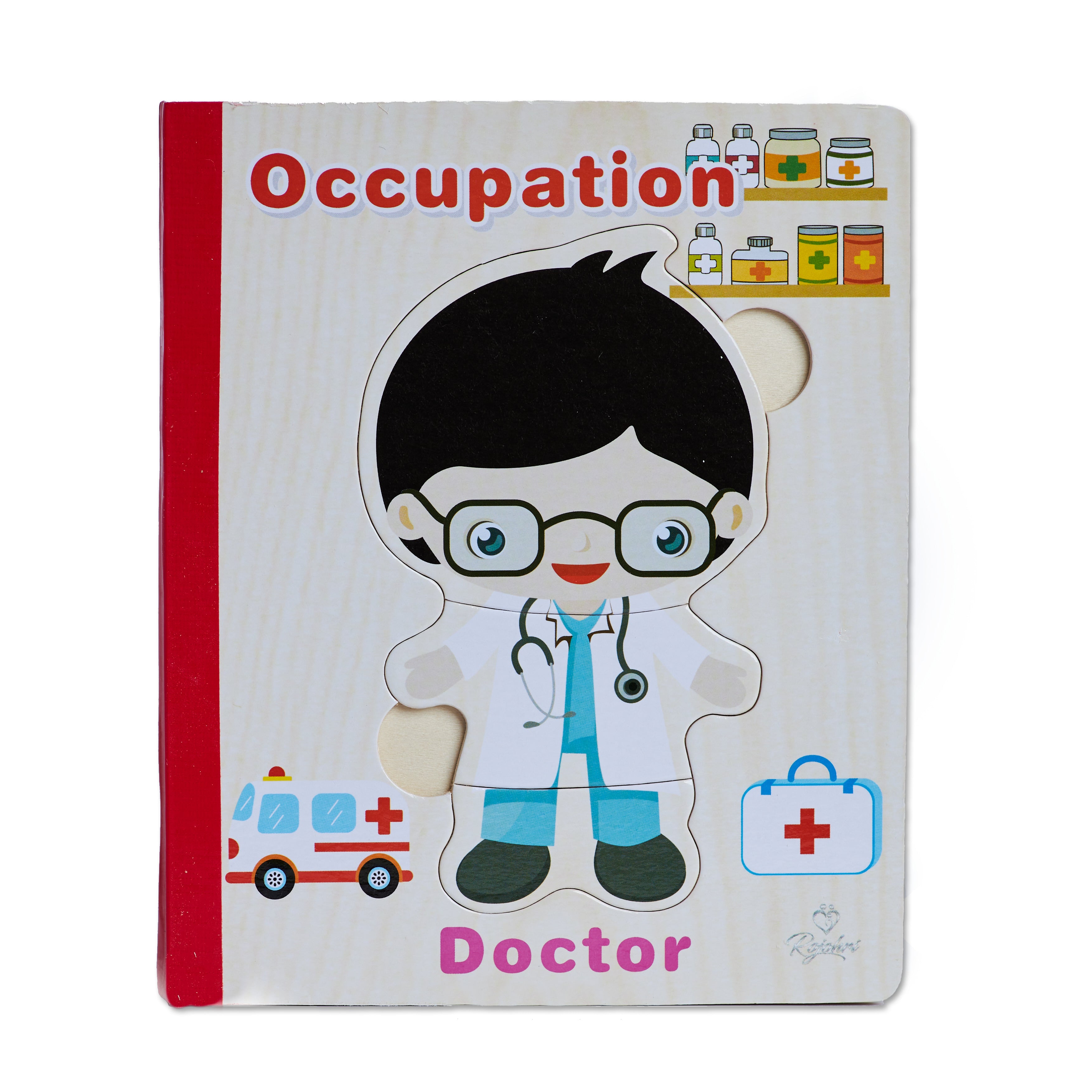 Wooden book puzzle toy